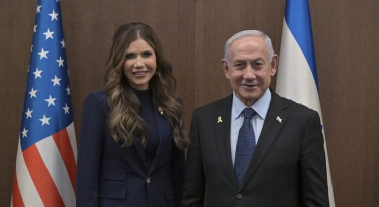 Secretaría de Seguridad Nacional de EU, Kristi Noem, se reúne con Netanyahu en Israel