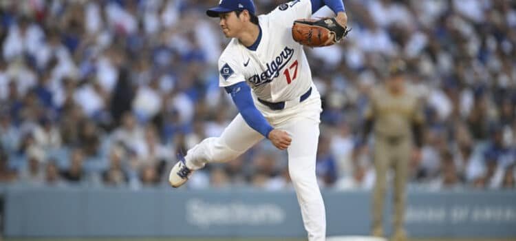 Ohtani en su debut como pitcher de los Dodgers