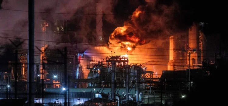 Estalla un enorme incendio en una refinería de Chevron justo a las afueras de Los Ángeles